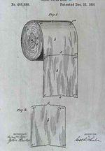 گواهی ثبت اختراع رول دستمال توالت ۱۲۴ سال پیش  ✔️Join   🆔
