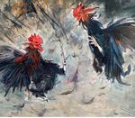 خروس  تکنیکرنگ روغن روی بوم اثر آناهیتا_درگاهی rooster  artist  painter  oiloncanvas  artpeace  art...