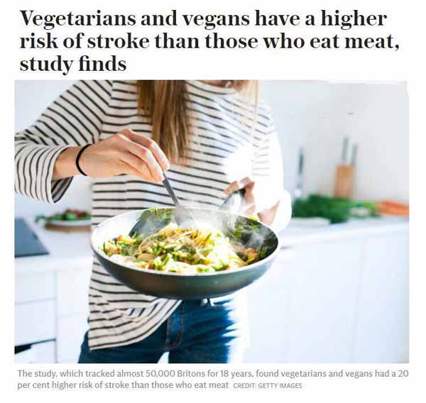 گیاه‌خوارن بیشتر از گوشت‌خواران سکته می‌کنند  باو