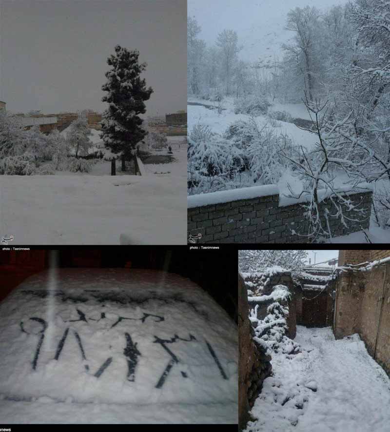 بارش برف سنگین بهاری در آذربایجان شرقی