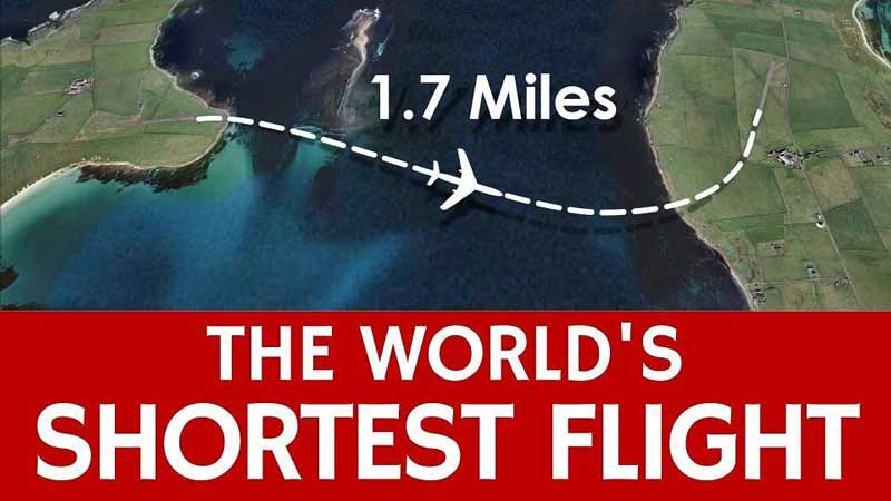 کوتاه ترین پرواز جهان، میان 2 جزیره وستری و پاپا 