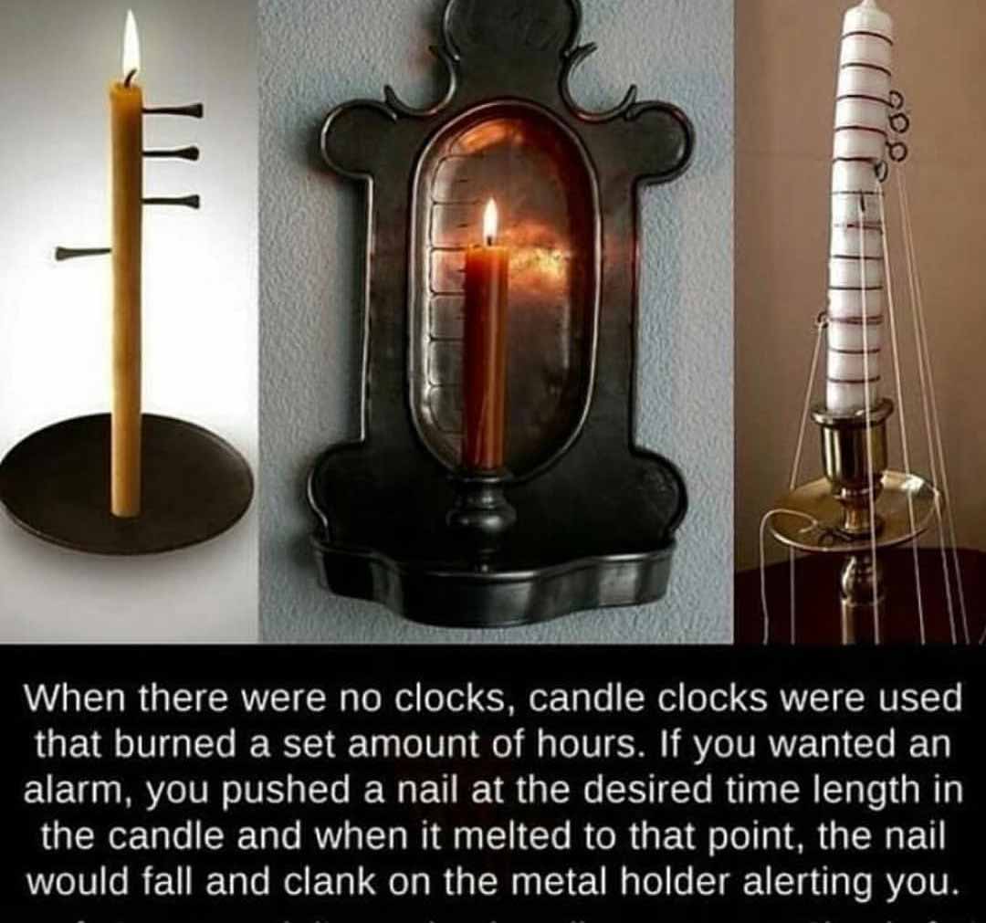 قبل از اختراع ساعت، از شمع برای محاسبه زمان استفا