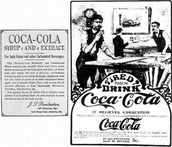 کوکا کولا در قدم اول به عنوان نوشیدنی تقویت کننده