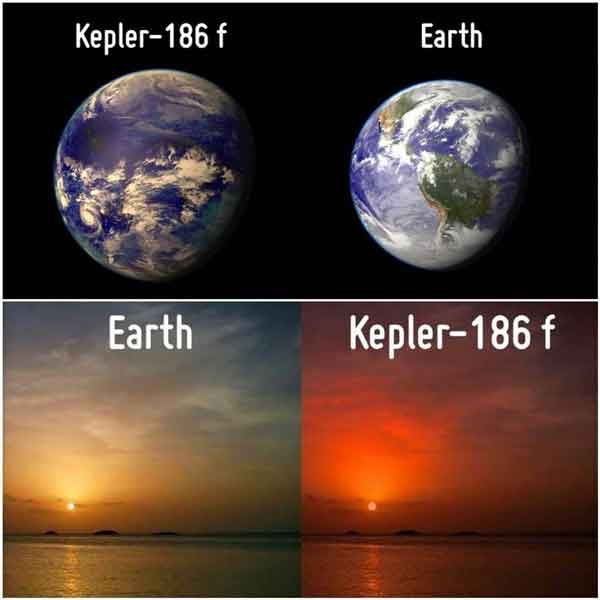 تصویر شبیه سازی شده از غروب سیاره kepler_186_f یک