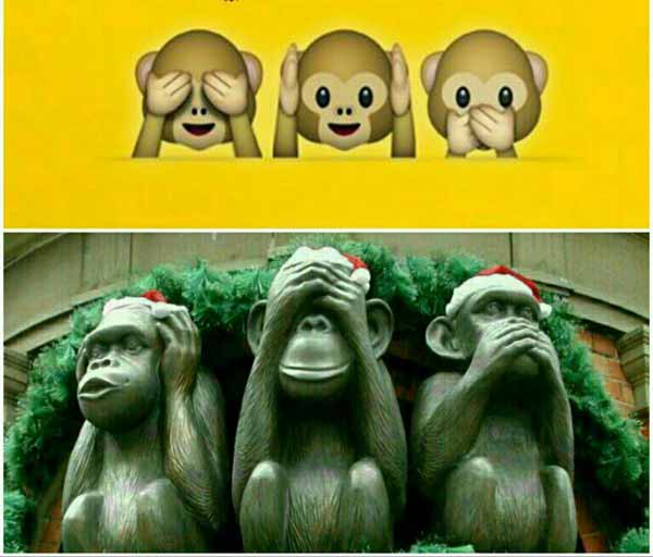 سه میمون سمبلیک در فرهنگ ژاپن  میزارو بدی را نبین