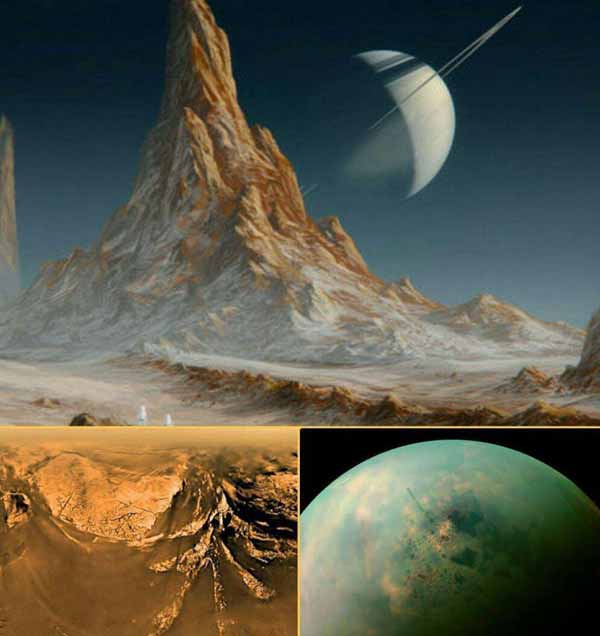 در یکی از قمرهای زحل بنام تيتان، بقدري آتمسفر ضخي