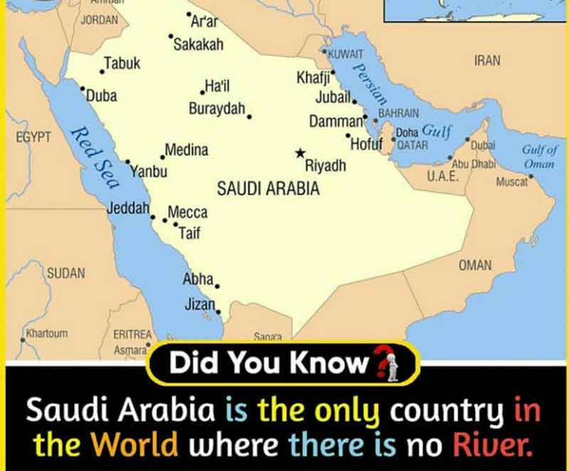 عربستان تنها کشوری در جهان است که در آن حتی یک رو