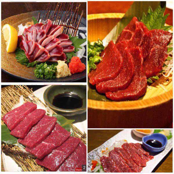 گوشت خام اسب در ژاپن خوراک لذیذی محسوب می‌شود ژاپ
