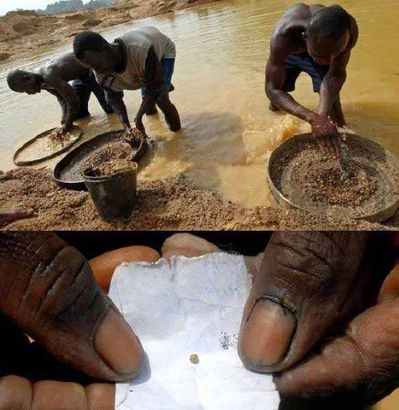 معدن الماس در سیرالئون یکی از کثیف ترین شغل های د