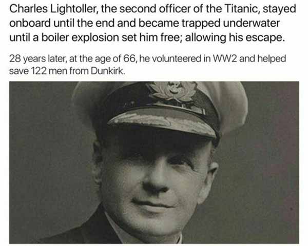 چارلز لایتولر معاون دوم کشتی تایتانیک حین غرق شدن