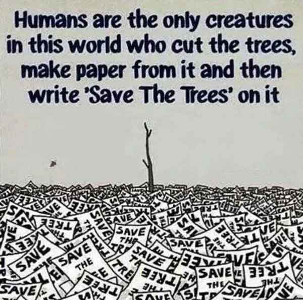 آدمها تنها موجوداتی تو این جهان هستن که درخت ها ر
