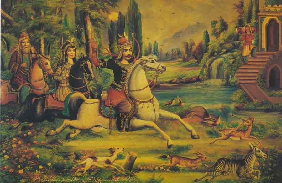 پادشاهی بهرام گور - سواری ز قنوج تازان برفت - بخش 485