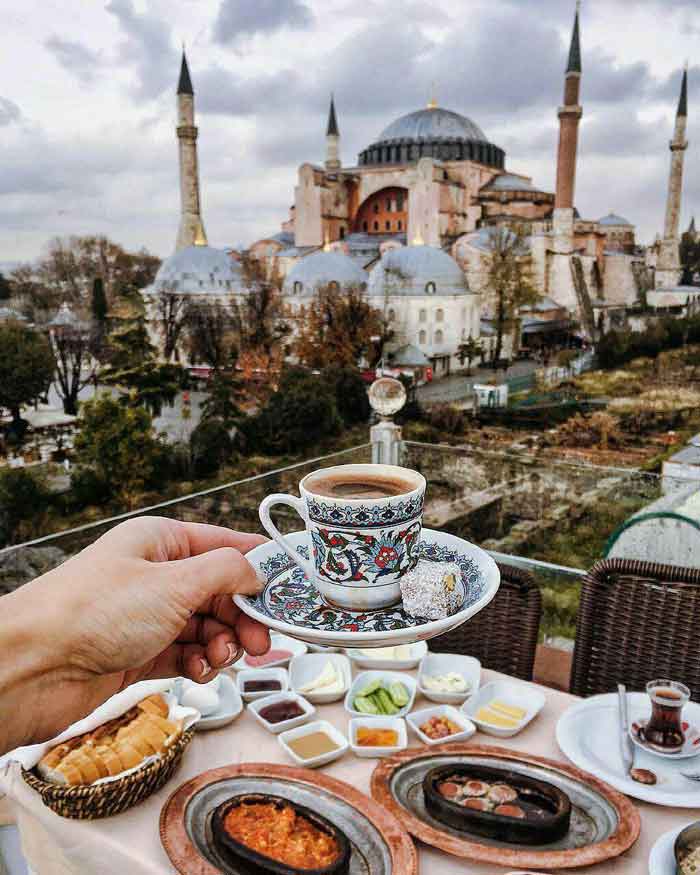 نمایی زیبا از ایا صوفیه، استانبول، ترکیه