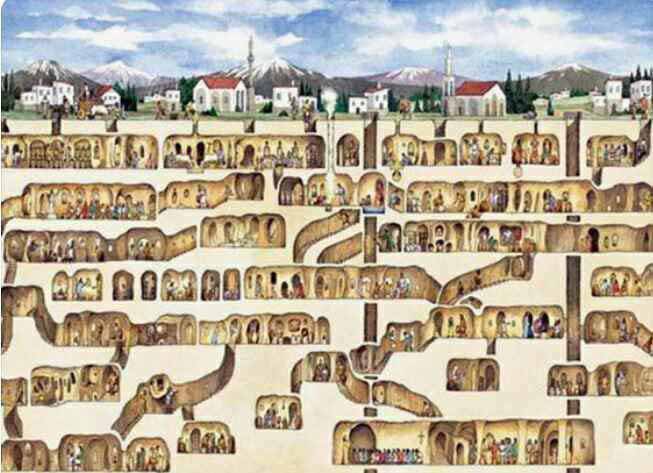 شهر زیر زمینی ۶۵۰۰ ساله بصورت اتفاقی در ترکیه کشف