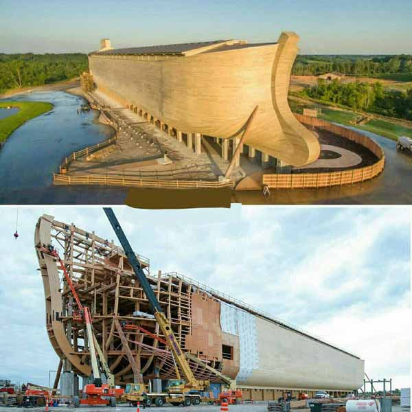 کشتی نوح بازسازی شده که در کنتاکی و با 100 میلیون