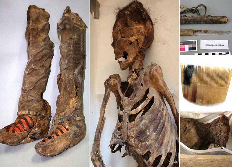 درسال 2016 جسد مومیایی شده ی زنی 1500 ساله در کشو