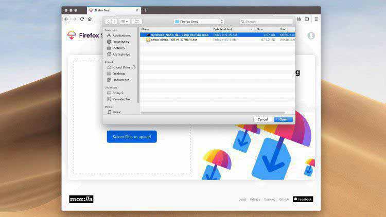 سرویس Firefox Send راه‌اندازی شد؛ اشتراک‌گذاری را