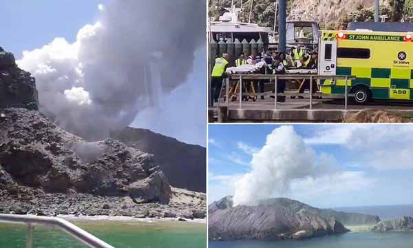5 کشته بر اثر فوران آتشفشان در نیوزلند  بر اثر فو