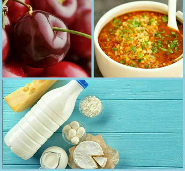 مواد غذایی مناسب برای کمردرد  سوپ جو شیر و لبنیات