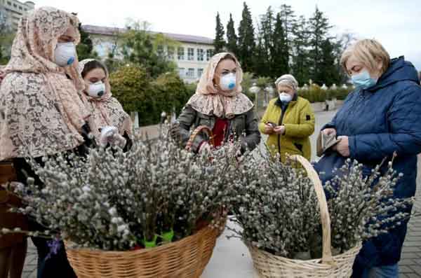 مراسم آیینی یکشنبه نخل در شهر سوچی روسیه این آیین