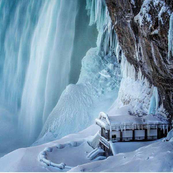 آبشار یخ زده نیاگارا مرز کانادا و آمریکا آبشار_نی