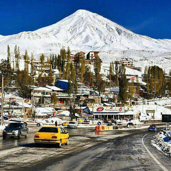 پلور مازندران نمایی زیبا از قله دماوند و روستای پ