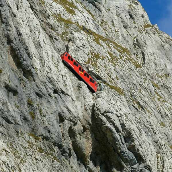 راه‌آهن ۱۲۰ ساله پیلاتوس در سوئیس شیب‌دارترین راه