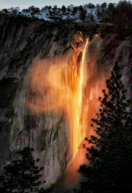 آبشار آتشین ، شاهکاری از طبیعت  در پارک ملی یوسِم