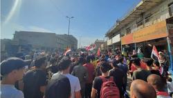 درگیری نیروهای امنیتی با معترضان در میدان تحریر ب