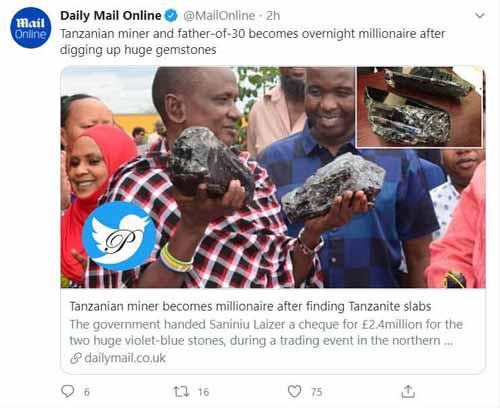 وقتی شانس بهت رو میکنه  معدن دار تانزانیایی صاحب 