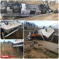 تصادف اتوبوس در شهرستان لردگان ۲کشته و ۱۸مجروح به