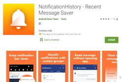 به کمک نرم‌افزار موبایل NotificationHistory نوتیف