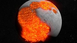 سطح کره ماه برای حدود ۲۰۰ میلیون سال پوشیده از اق