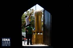ویدئو / ساخت سازه‌های نمادین محرم در سمنان