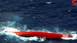 غرق شدن یک کشتی باری در دریای چین