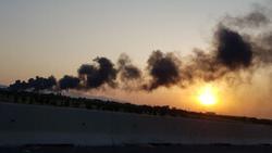 آتش سوزی گسترده در کارخانه مواد شیمیایی در اشتهار