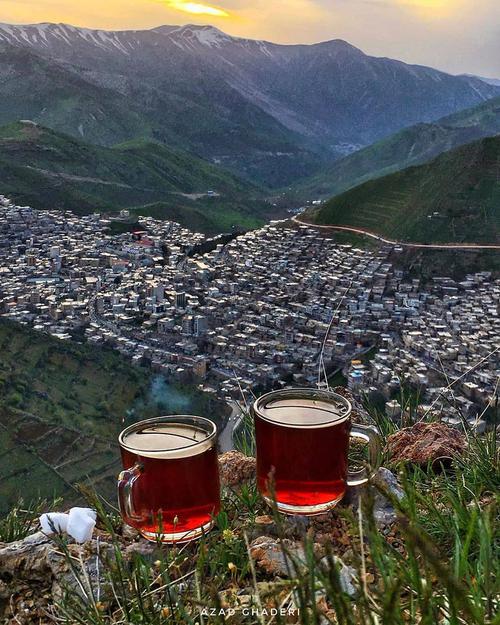 🌹 نمایی زیبا از شهر پاوه