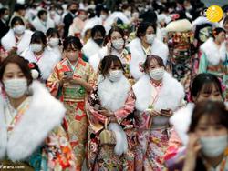دختران ژاپنی در جشن رسیدن به سن قانونی + عکس   به