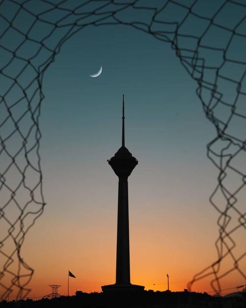Impressive Sunset of Milad Tower