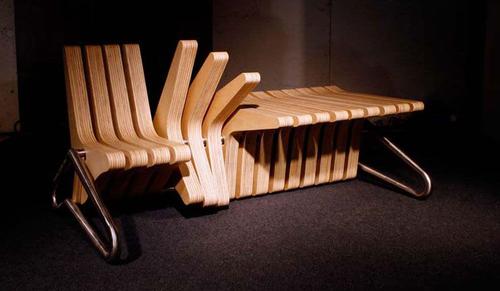 طراحی دو منظوره صندلی چوبی خلاقیت_های_جالب  خلاقی
