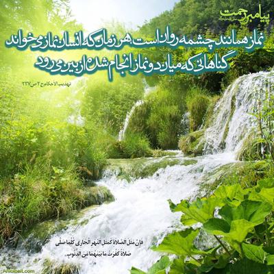 ☘ نماز همانند چشمه روان است  هر زمان که انسان نما