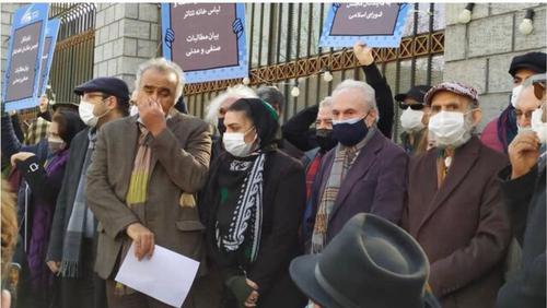 تجمع جامعه تئاتر ایران در برابر مجلس
