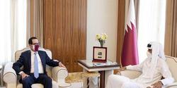 دیدار وزیر خرانه‌داری آمریکا با امیر قطر