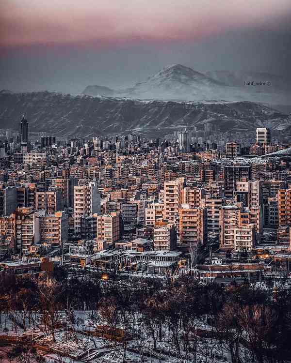 Stunning Cityscape of Tabriz in Winter ❄️   منظره