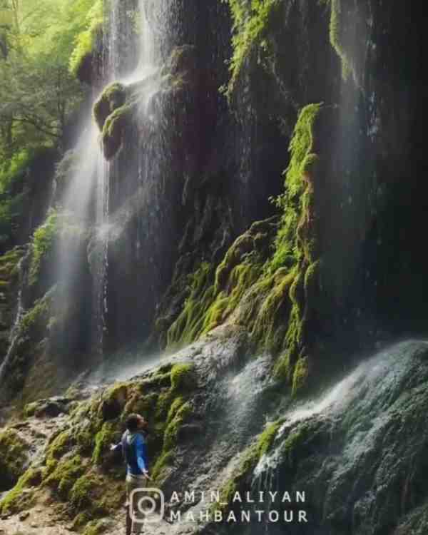  آبشار بهشت باران _ گرگان  در میان آبشارهای استان