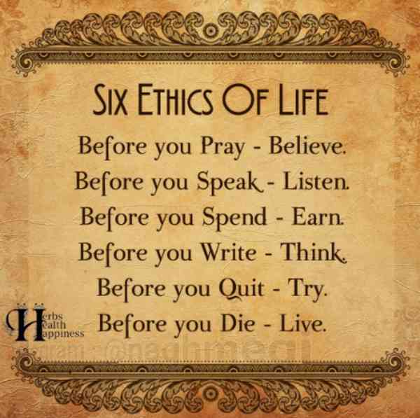 شش اصل زندگی   1 قبل از پرستش باور کنید‌ 2 قبل از