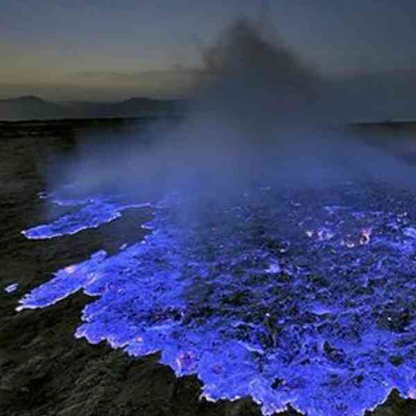 تصویری عجیب از آتشفشانی در اتیوپی که بخاطر وجود م