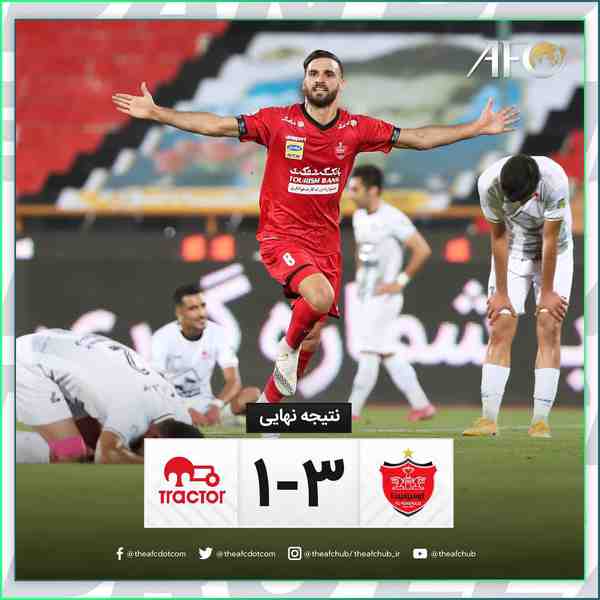 • پرسپولیس 3️⃣ - 1️⃣ تراکتور  کامبک شاگردان گل‌مح