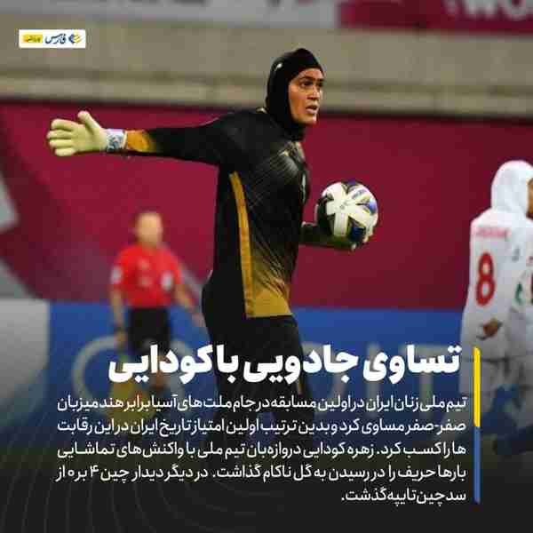 ‌ تیم‌ملی زنان ایران در اولین مسابقه در جام ملت‌ه