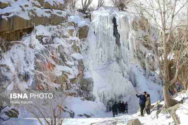  آبشار یخی گنجنامه  ورق بزنید  ◾آبشار زیبای گنجنا